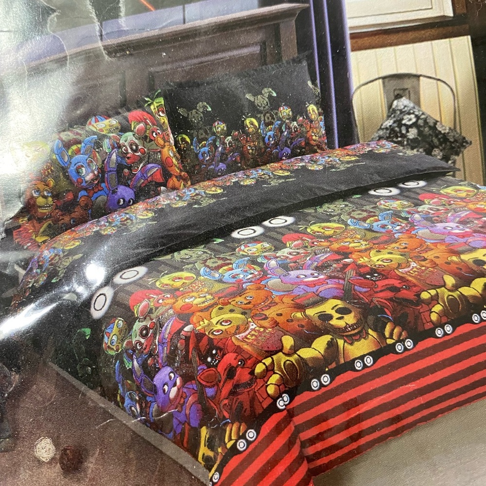 ❌Five nights at Freddys queen sheet set 3D new